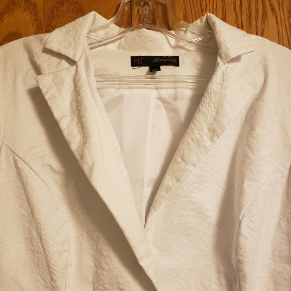 HeartSoul White Snake Print Textured Blazer Size Medium - Picture 3 of 11